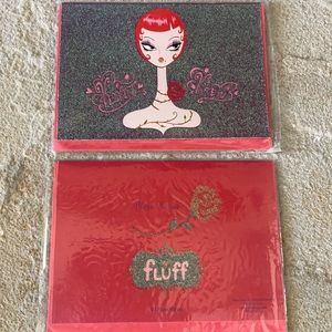 Set of 2 FLUFF Velvet Vixen greeting cards.